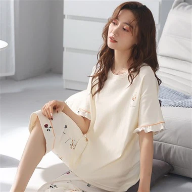 Women's Pure Cotton Cropped Pants Pajamas