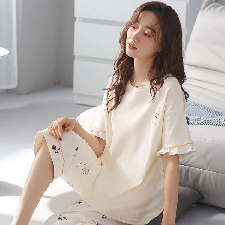 Women's Pure Cotton Cropped Pants Pajamas